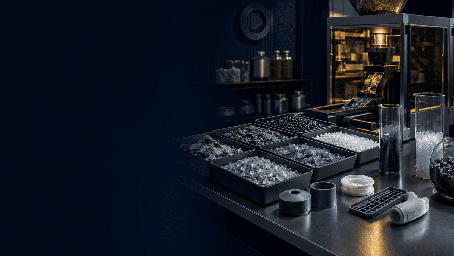 Recycled polymer flakes, pellets and material preparation laboratory